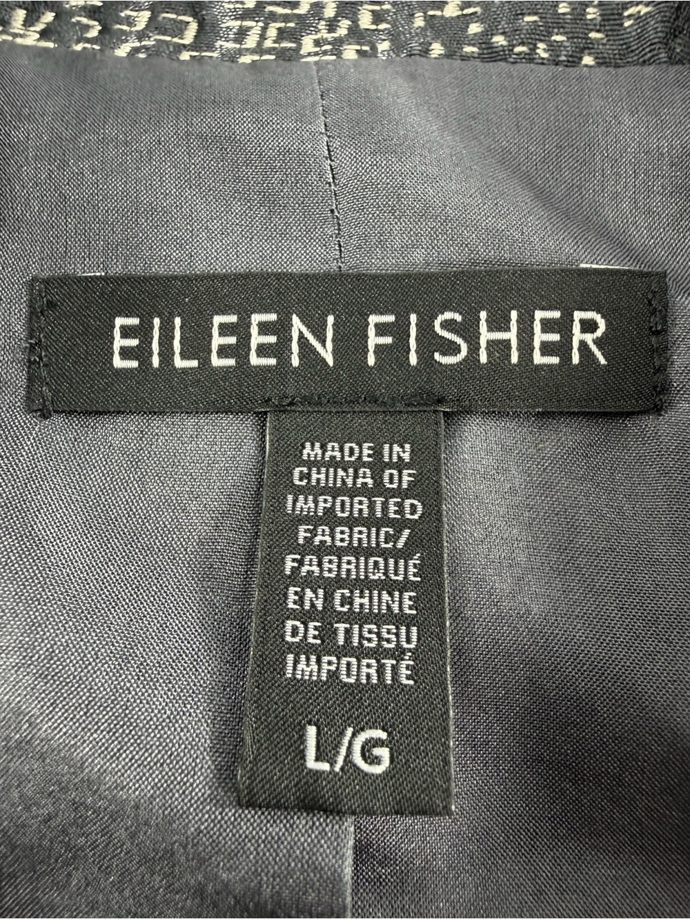 Eileen Fisher Silk Blend Jacket Women’s Large Gray Textured Short Sleeve - Picture 3 of 6